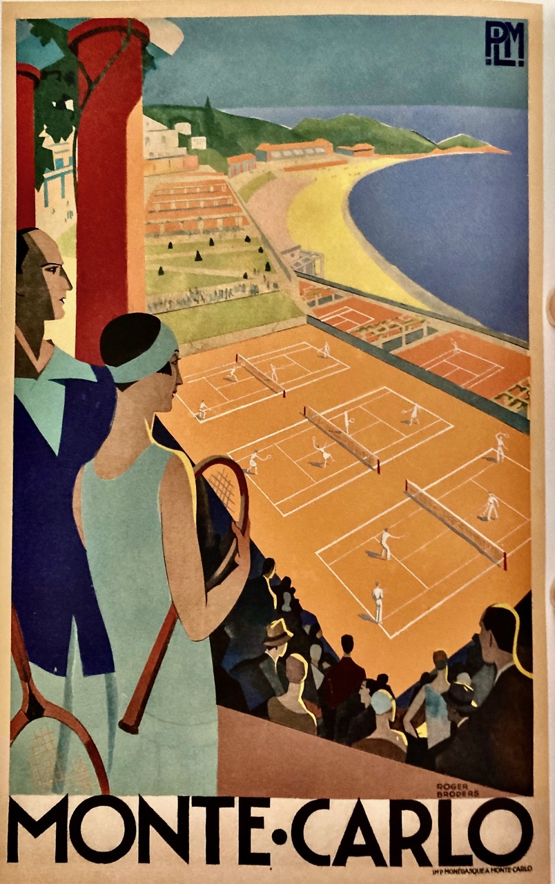 Vintage art deco poster evoking the Riviera lifestyle