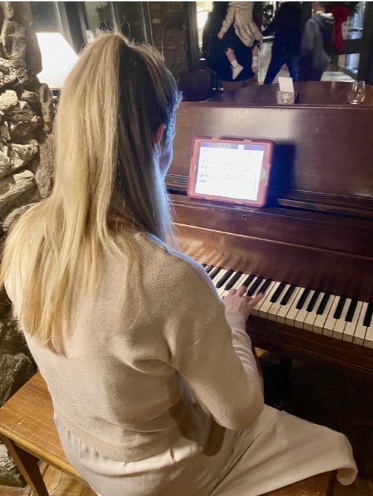 Piano in the living room