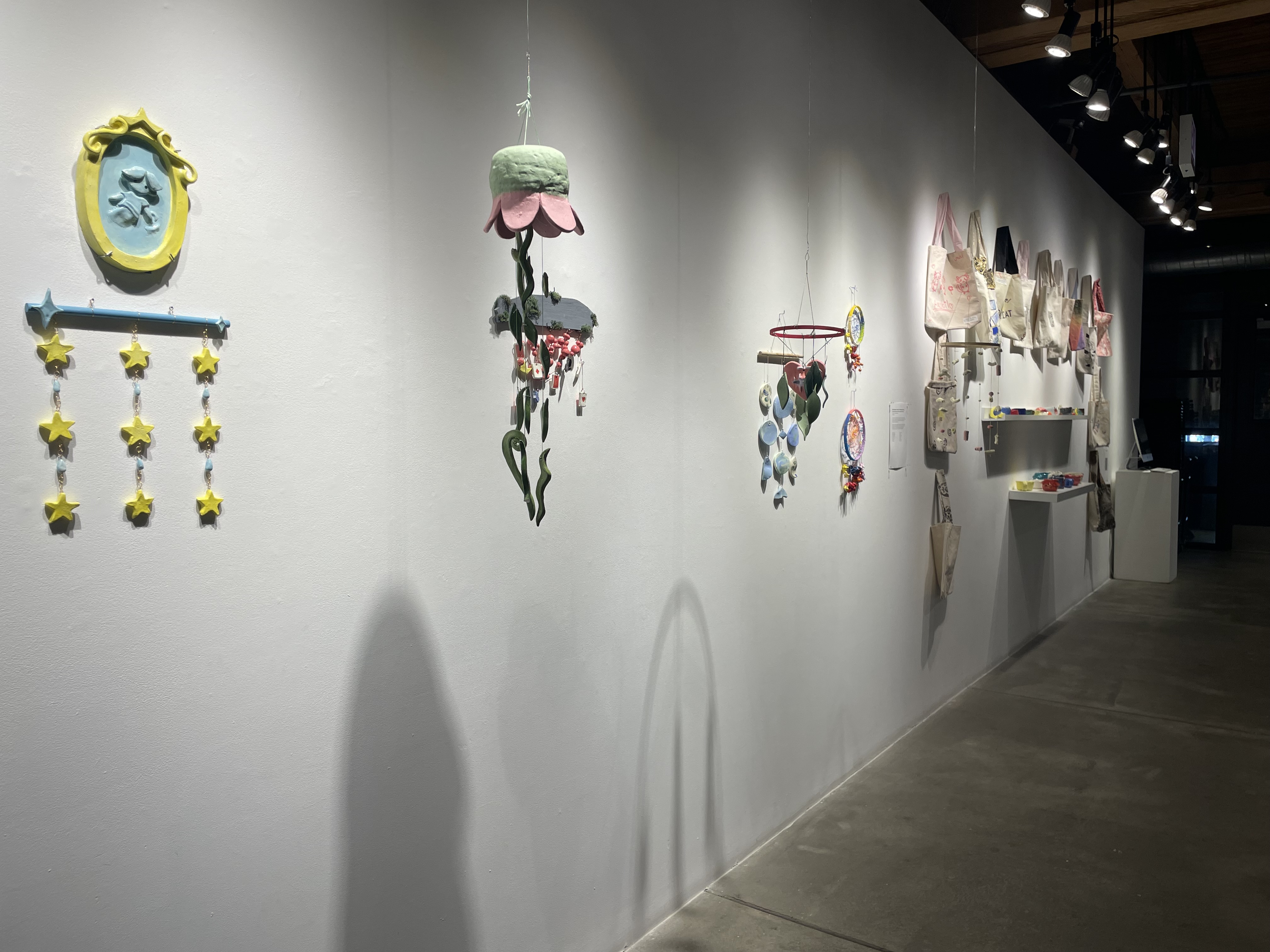 Ceramic wind chime artwork by Marwen students