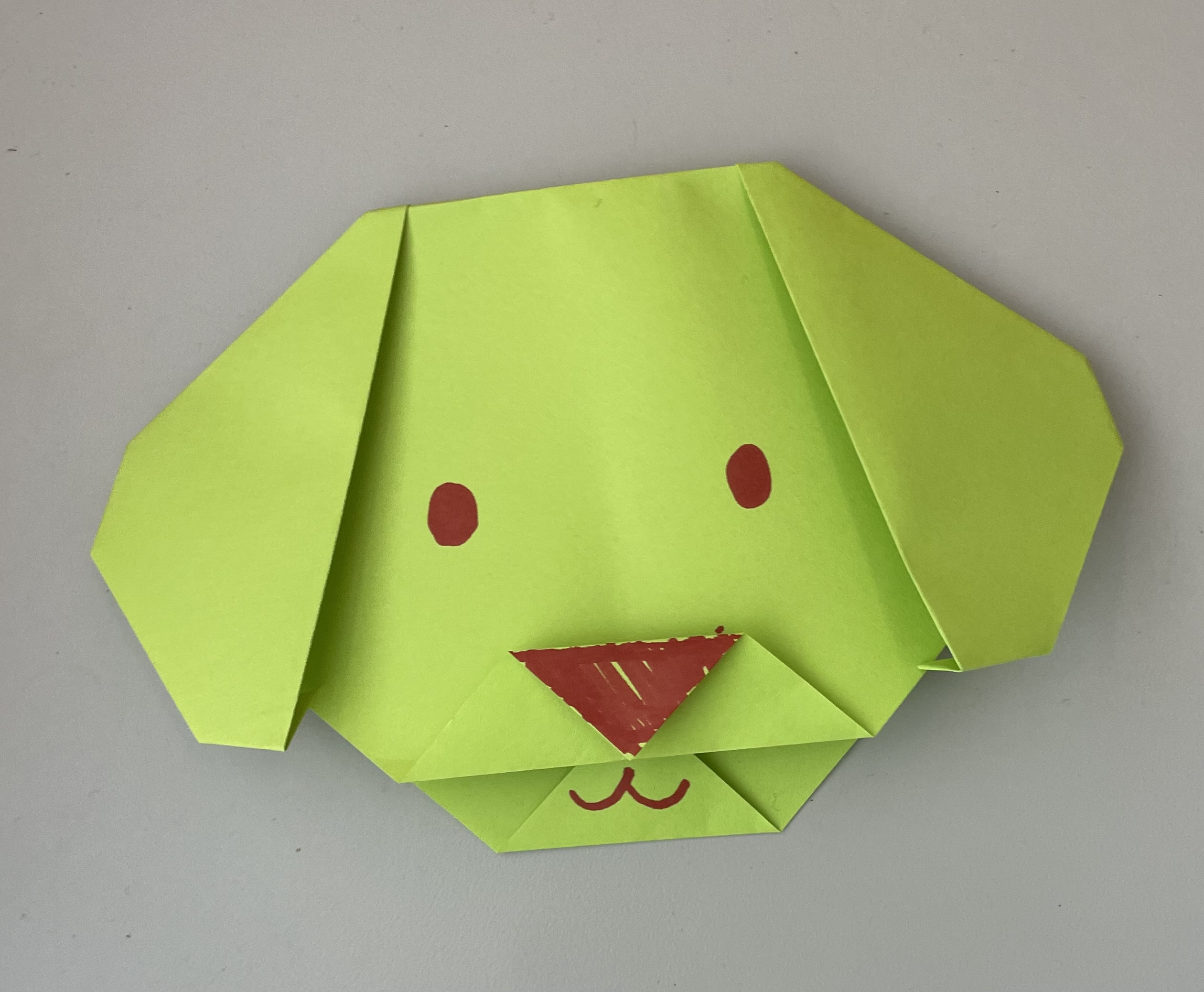 Animal face origami — dog