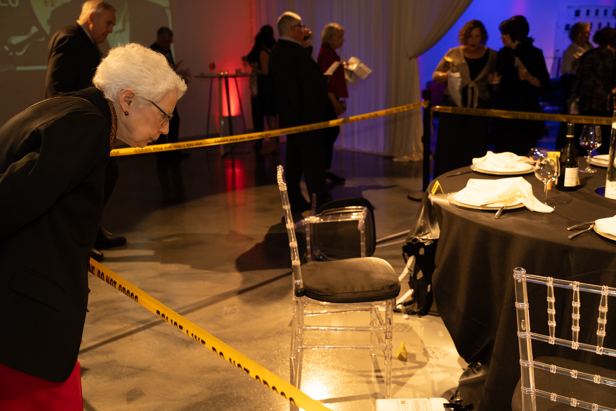 Judy Blau Inspects the Crime Scene