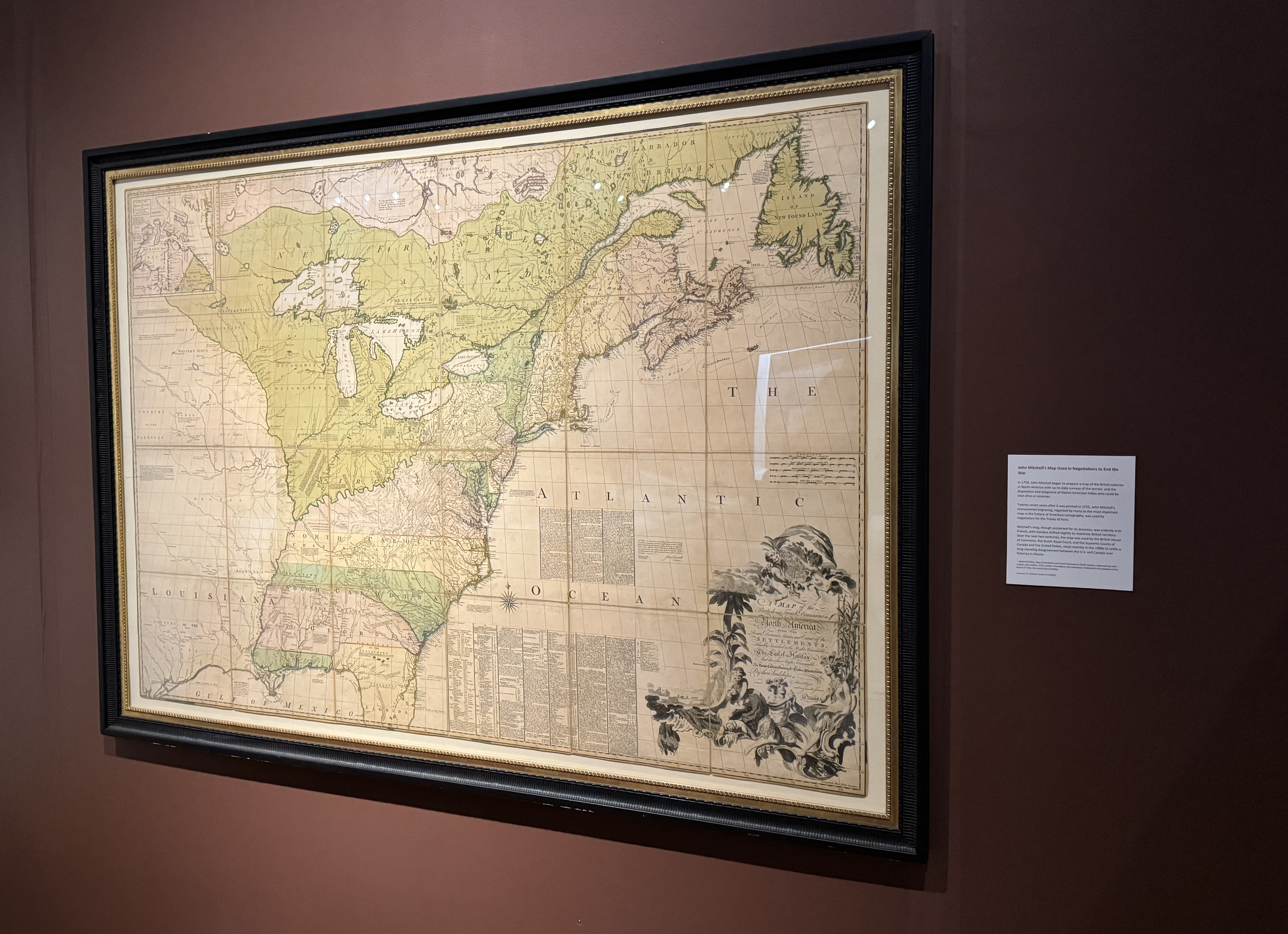 John Mitchell map of British and French Dominions in North America