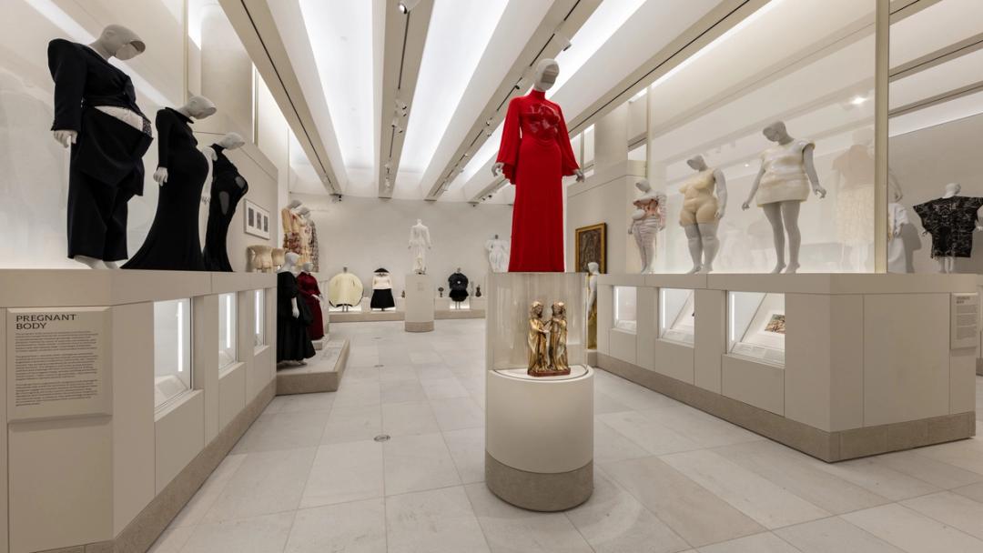 Installation view of Costume Art at The Metropolitan Museum of Art