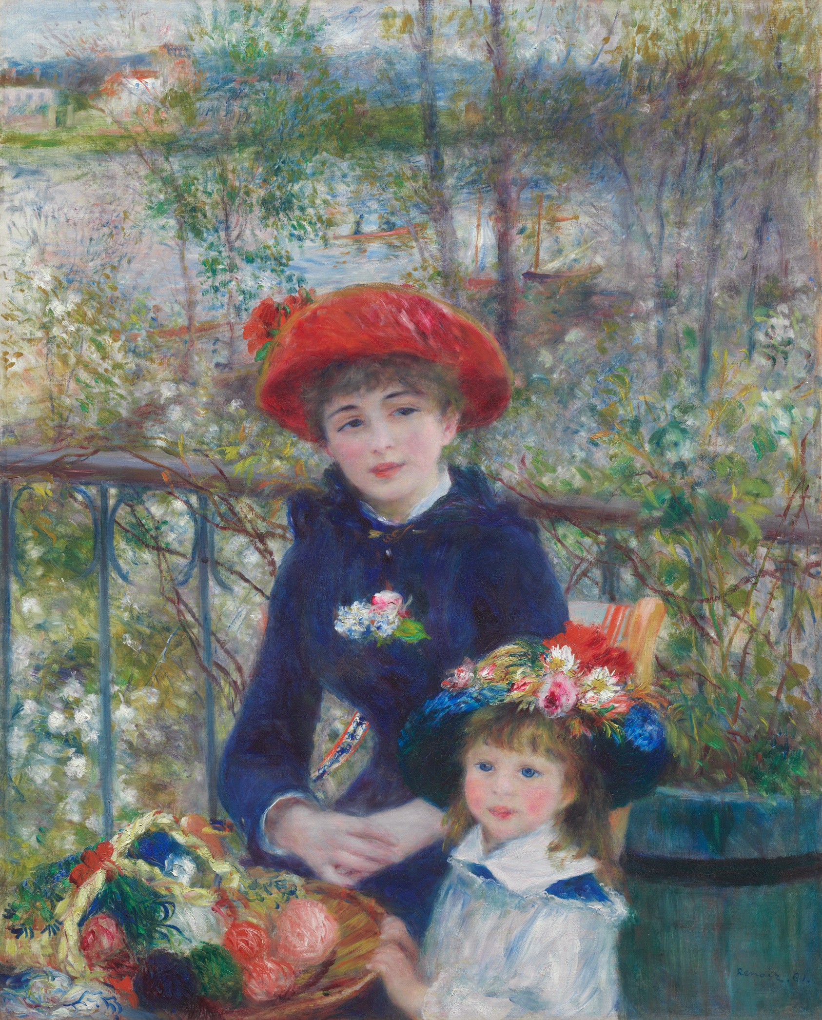 Pierre-Auguste Renoir, 'Two Sisters (On the Terrace)', 1881, oil on canvas, 39-1/2 x 31-7/8 inches, Mr. and Mrs. Lewis Larned Coburn Memorial Collection, Courtesy The Art Institute of Chicago