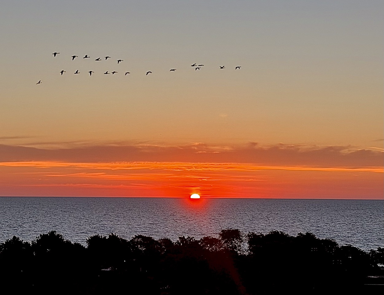 Sunset over the lake, photo by Nick Wilder